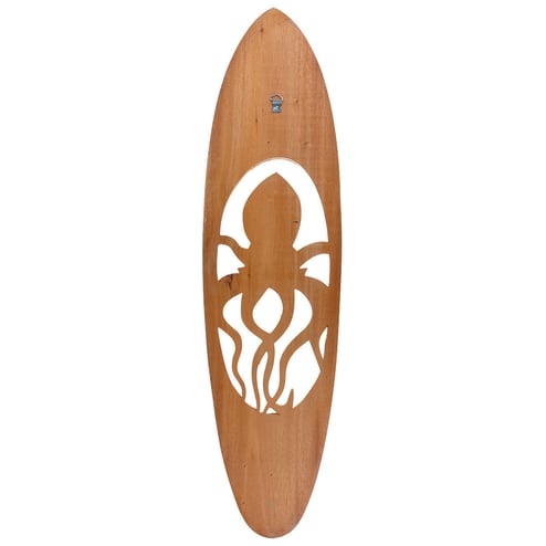 ron jon 【サーフボード、インテリア】 Ron Jon Aqua Stripe Wooden Seahorse Surfboard Wall Hanging
