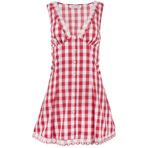 Sofie the Label Women's Red Gingham Lace Mini Dress | Ron Jon Surf