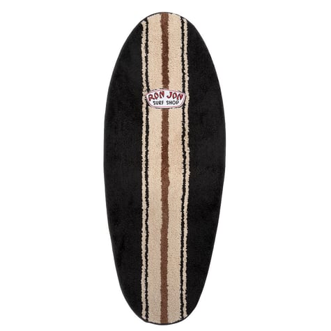 ron jon 【サーフボード、インテリア】 Ron Jon Black And Ivory Surfboard Shaped Rug | Ron Jon Surf Shop