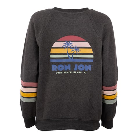 Ron Jon Women's Long Beach Island NJ Allana Stripe Crew Neck Ron Jon Women's Long Beach Island NJ Allana Stripe Crew Neck