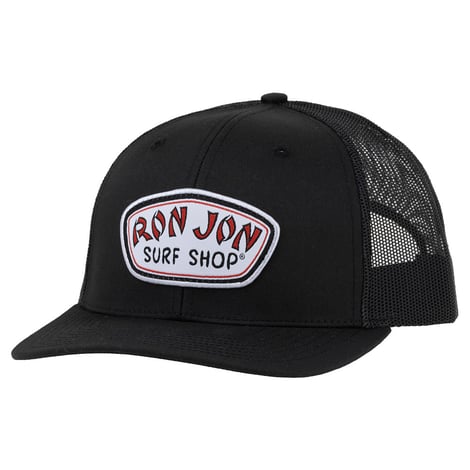 RON JON SURF SHOP メッシュキャップ ブラック ロンジョン 帽子 Ron Jon Black OG Badge 112 Trucker Hat | Ron Jon Surf Shop
