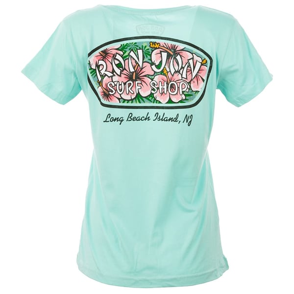 Ron Jon Women's Long Beach Island NJ Distressed Hibiscus