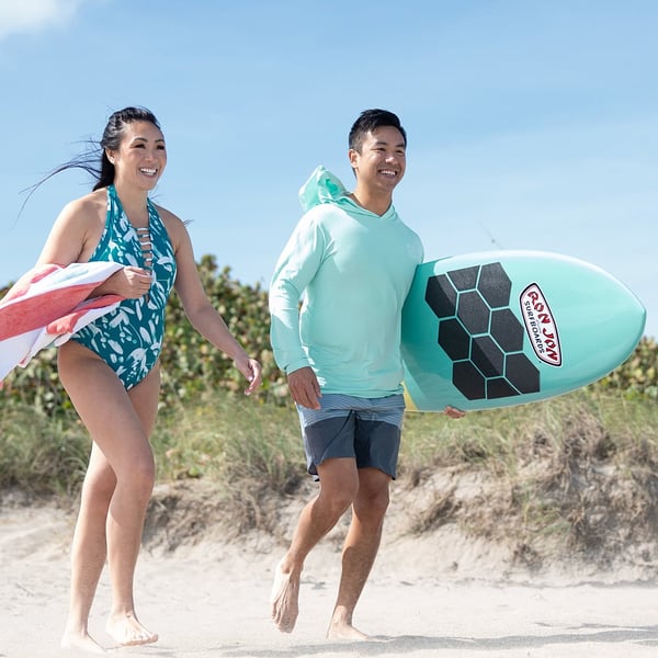 Ron Jon Aqua Hooded Long Sleeve Sun Shirt | Ron Jon Surf Shop