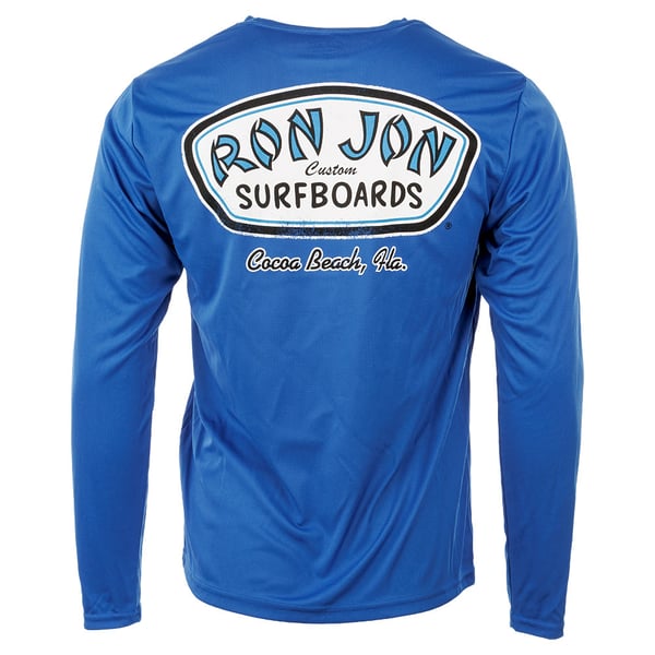 Ron Jon サーフボード ストライプデザイン希少 Ron Jon Cocoa Beach FL Distressed Custom Surfboards Long Sleeve