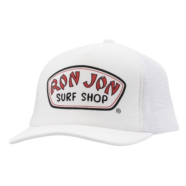 Ron Jon Badge White Foamie Trucker Hat Ron Jon Surf Shop