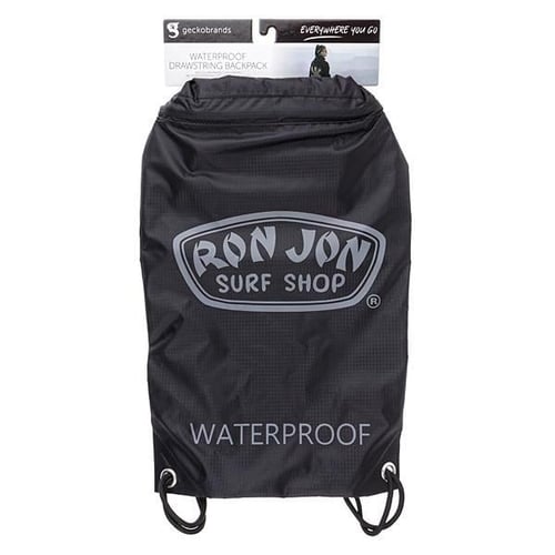 Ron Jon Black Grey Waterproof Cinch Sack Bags and Accessories Ron Jon Surf Shop