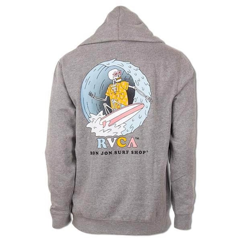 RVCA Ron Jon Luke P Surfing Skeleton Pullover Hoodie Mens