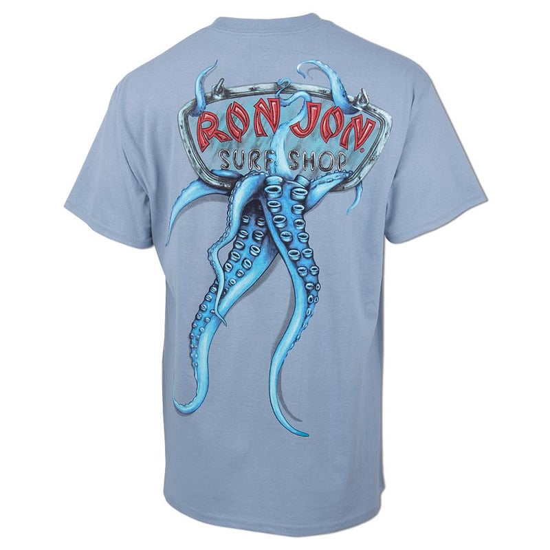 Blue ron jon top surf shop shirt
