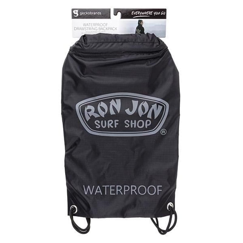Ron Jon Black Grey Waterproof Cinch Sack Bags and Accessories