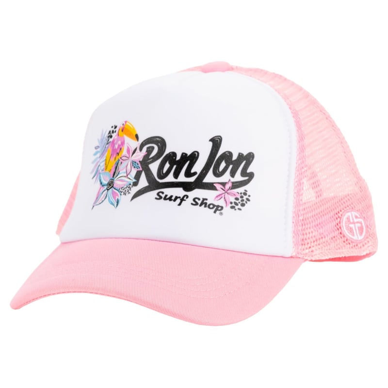 Ron Jon Grom Squad Kids Toucan Tropics Pink Trucker Hat