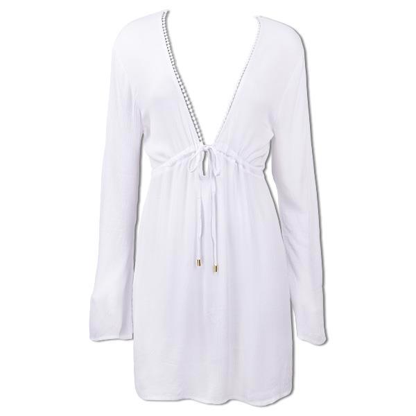 White long sleeve cover up sale