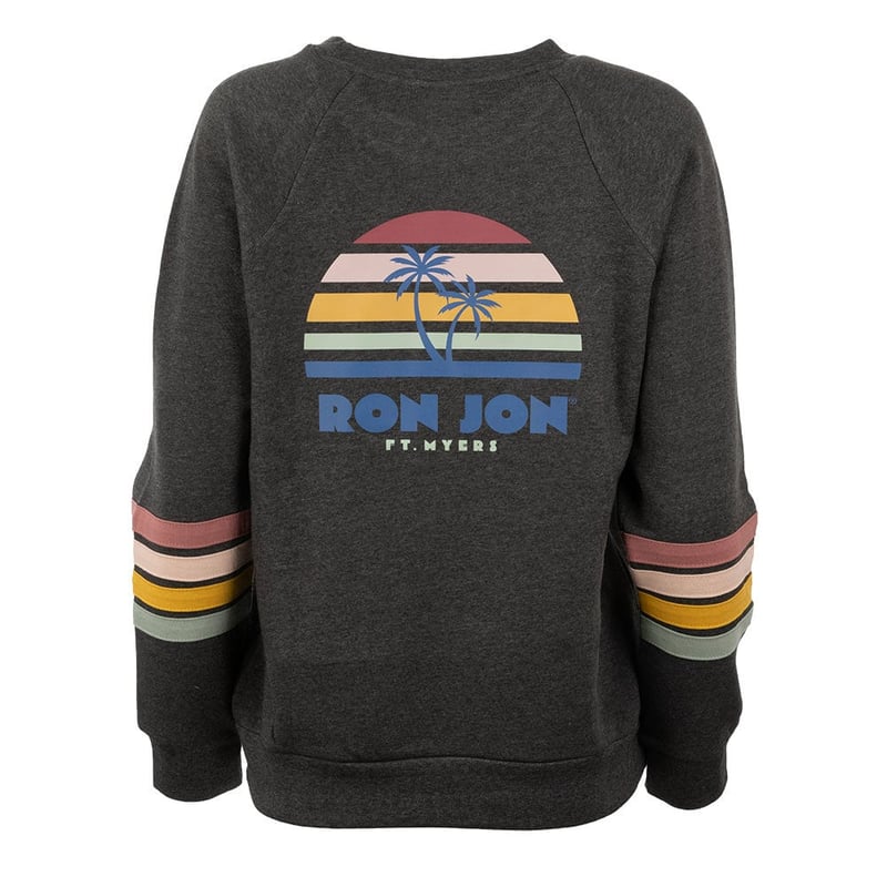 Ron Jon Women's Fort Myers FL Allana Stripe Crew Neck
