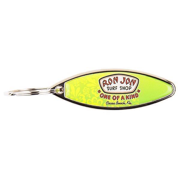 Ron Jon Green Hibiscus Surfboard Bottle Opener Keychain